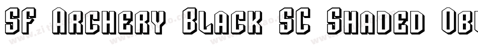 SF Archery Black SC Shaded Oblique字体转换